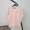 Heart+A Heart embroidery short sleeve Tee Fashion DIY T-Shirt Man Women Summer casual Candy colors FZTX308