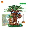 DIY 1013 PCS All Seasons Treehouse City Building Build Creator Tree House Rocks Home Home Bricks Strids Kids Toys Gift T230103