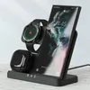 Carregador sem fio 3 em 1 para Samsung Galaxy Watch 4 Active 1 2 15W Dock de carregamento rápido para botões Pro9424707