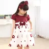 Robe florale pour filles été maille filles robe arc enfants vêtements enfants robe printemps adolescent filles vêtements 6 8 12 ans 220707