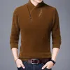 Camisolas masculinos #5845 Winter Bask Mink Velvet Men com pulmultura de zíper com manga longa e espessa e tamanho mais tamanho 4xl olga22