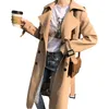 Women's Trench Coats Korean version Lång ärm all-match mode trenchcoat kvinnor 2022 Midlängd överrock