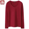 Women's T-shirts Long Sleeve Undershirt V Neck Pure Color Tshirt Woman Casual Tees T Shirt Tops Female Men Fashion C414 220328