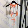 Цветные бриллианты бикини женские купальники апельсиновый купальный костюм для женщин сексуально поясничный нижнее белье дамы бикини