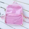 Mini Meni Mulheres Backpack Bolsas de Estudantes Transparentes Sm Pequenas Mochilas Versáteis Cleares Sacos de Viagem de Couro Faux