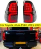 Bil LED-bakljus Tillbehör för Toyota Hilux AVEO 20 15-2021 DAGTIME RUNDBRAKE REVERSE BAKEL LAMP STREAMER LJUSER