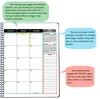 Planificador de oficina - Calendario mensual semanal 2023 9 x 11 Gestión del tiempo Cuaderno personal Cubierta dura de PVC con notas en espiral 220401