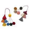 Modehandvävd Tassel Keychain Bohemian Plush Ball Bagage Decoration Pendant Creative DIY Gifts