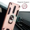 Anti-shock Armor Cases for Xiaomi mi 9T Redmi K20 Pro with Magnetic Ring Holder, Hard TPU Frame, Back Protective Case
