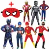 Costumes pour hommes 4-12y Boy Girl Super Cosplay Costume pour garçons Carnaval Halloween Enfants Fête Enfant Bouclier Cadeau Maskmen