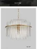 Italian Shining Crystal Pendant Lamps European Luxurious Pendant Lights Fixture American Modern Glass Tubes Droplight LED Lamp Living Room Home Indoor Lighting