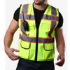 Мотоциклетная одежда Multi Pockets High Visitability Front Safety Vest с отражающими полосками PremiUmmotorCycle