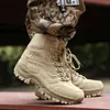 Boot Winter/Autumn Men Hoogwaardige merk Militaire leer Speciale kracht Tactische Desert Combat Boat Outdoor Shoe Snow 220805