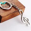 Nyckelringar 1st Keychain Women Alloy 3D Music Note Musical Key Rings Trendy Chain Toa Miri22