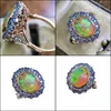 Кольца Band Rings Jewelry Women Opal для свадебных подарков Moissanite