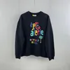 Sonbahar Kış ABD Hindistan Cevizi Fransızca Renkli Mektuplar Baskı Hoodie Skateboard Hoody Unisex Street Giyim kazak Sweatshirt