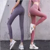 Yoga Roupa mulheres Calças de exercícios Leggings de academia Senhoras da cintura alta pêssego levantando calças compridas femininas correndo bezerro apertado