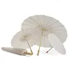 60pcs Bridal Wedding Parasols White Paper Umbrellas Beauty Items Chinese Mini Craft Umbrella Diameter 60cm SN4664