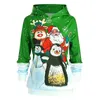 Women's Hoodies & Sweatshirts Women Christmas Print Harajuku Santa Snowman Elk Printed Pullover Hooded Sweatshirt Ladies Winter Party Tops H