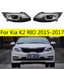 Head Lamp For Kia K2 20 15-20 17 RIO Cars Headlights DRL Turn Signal High+Low Beam Lens Running Light Front Lamp