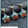 Naszyjniki wisiorek wisiorki biżuteria żywica kolory kamienne koraliki Star Naszyjnik gojenie dla mężczyzn rop dha5y