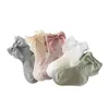 5 kleuren Spaanse peuter Big Ribbon Bow Mid Tube Socks Kids Hollow Out Summer Ademende Baby Girl Princess Socks