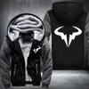 Winter Hoodie Heren Rafael Nadal Natto Dikker Fleece Jas Bull Logo Gedrukt Rits Jas hoodie kleding sweatshirts US EU Size2019452014