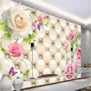 3D Custom large murals wallpaper soft bag rose room bedroom wallpaper for walls papel de parede