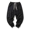 LINEN HAREM PANTS MEN HIP HOP DROP JOGGERS KORT MANA Pantalones Hombre Retro Fleece Jogging MXL J220629