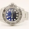 Yz relógio masculino d azul sea-dweller moldura de cerâmica 44mm aço inoxidável blso automático preto mergulhador relógios de pulso masculinos