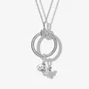 S925 Silver Color Necklace Women with Diy o Circle Pendant Fit Original Collar 73462857576926