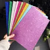 Hediye Sargısı 10 PCS Renkli Eva Toz Sünger Kağıt DIY El Yapımı Scrapbooking Craft Flash Köpük Glitter Manuel Sanat Malzemeleri Malzemeleri