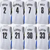 Baskı İkon Derneği Basketbol Edition TJ Warren Jersey 1 Ben Simmons 10 Seth Curry 30 Nicolas Claxton 33 Kessler Edwards 14 Royce Oneale 00 Özel Adı Erkek Kadın