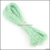 Arts And Crafts Arts Gifts Home Garden 1Mm 70M Lot Colorf Cotton Wax Line Rope Stretch Cord Beads String Strap Diy Jewelry Make Necklace