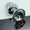 Diamante Metal Juguetes anales Butt Plug Cristal de acero inoxidable sexy para mujeres Productos de bala para adultos Suave