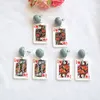 Exaggerate Funny Poker Card Dangle Earrings 3 Style Acrylic Spades Playing Jewelry Nice Party Gift Personality Stud Earring JQK