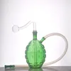 Nouveau mini bang en verre fumant pour les tuyaux d'eau de la grenade Forme mensuelle Ventes mensuelles dépasser les mille recycler Catcher Bong avec des tuyaux et tuyaux de brûleur d'huile de verre de 10 mm et tuyau