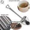 Stock Heart Shaped Tea Infuser Mesh Ball Stainless Strainer Herbal Locking Tea Infuser spoons Strainer Steeper Handle With individual bag