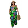 Kvinnors plus size byxor sommar sexig jumpsuit kvinnor semester vintage halter en bit romper tryckt rompers grossist dropwomen's