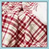 Filtar hem textilier trädgård ll varm fleece randig flanell pläd filt dubbel matta plysch cape bärbara sängkläder dhjqm