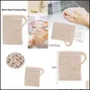 Natural Exfoliating Mesh Soap Saver Sisal Bag Pouch Holder For Shower Bath Foaming And Drying Da647 Drop Delivery 2021 Brushes Sponges Sc