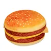 Cm Simulated Hamburger Plushie Filled Brown Baked Food Snack Round Cushion Jointed Seat Decorating For Chair Sofa Floor J220704