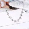 Pendant Necklaces Utimtree Korean Geometric Clavicle Chain Necklace For Women Girl Birthday Gift White Gold Color Asymmetric JewelryPendant