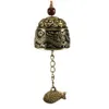 Decorações de interiores Ethnic Style Bar Pingente Naxi Car Ornamentos pendurados Dongba Craft Small Fish Gulong Copper Bell Chimeinterior