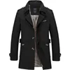 Men's Jackets Spring Autumn Men's Business Long Jacket Casual Windbreaker Men Trench Coat Fashion Overcoat 306Men's