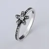 Bütün Avrupa Retro Diamond 925 Gümüş İmza Yüzüğü Fit Pandora Kübik Zirkonya Yıldönümü Mücevherleri Kadınlar Noel GI243A