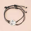 Charm Bracelets PCS/Set Friendship Bracelet for Women Girls 조정 가능한 수제 브레이드 밧줄 블루 아이 하트 자매 커플 보석 Giftcharm