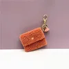 New Mini Coin Purse Keychain Candy Color Cute Coin Keys Case Pendant Data Cable Storage Bag Key Chain ZZA13409