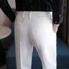 British Style Spring New Slim Fit Dress Pants Men Rous