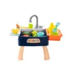 Doki Toy Kitchen Children Lavatore di lavastoviglie Simulazione Toy Simulazione Dispenzzinamento Tavolo da lavaggio elettrico Circulanti Tavolo da gioco per bambini Giochi di gioco 220725